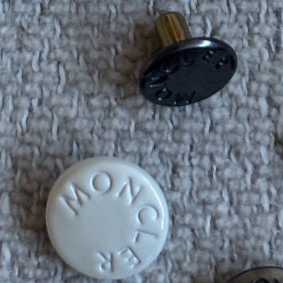 Moncler White Chrome Snap Button Replacement Repair Kit Authentic Original Spare - Picture 3 of 6